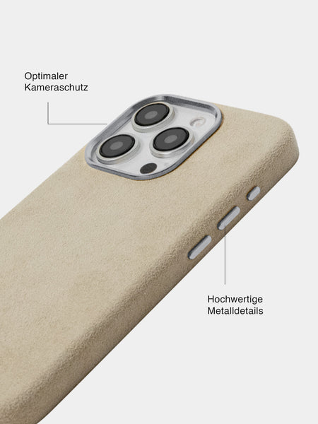 Nude Alcantara (Silber) - MagSafe Handyhülle